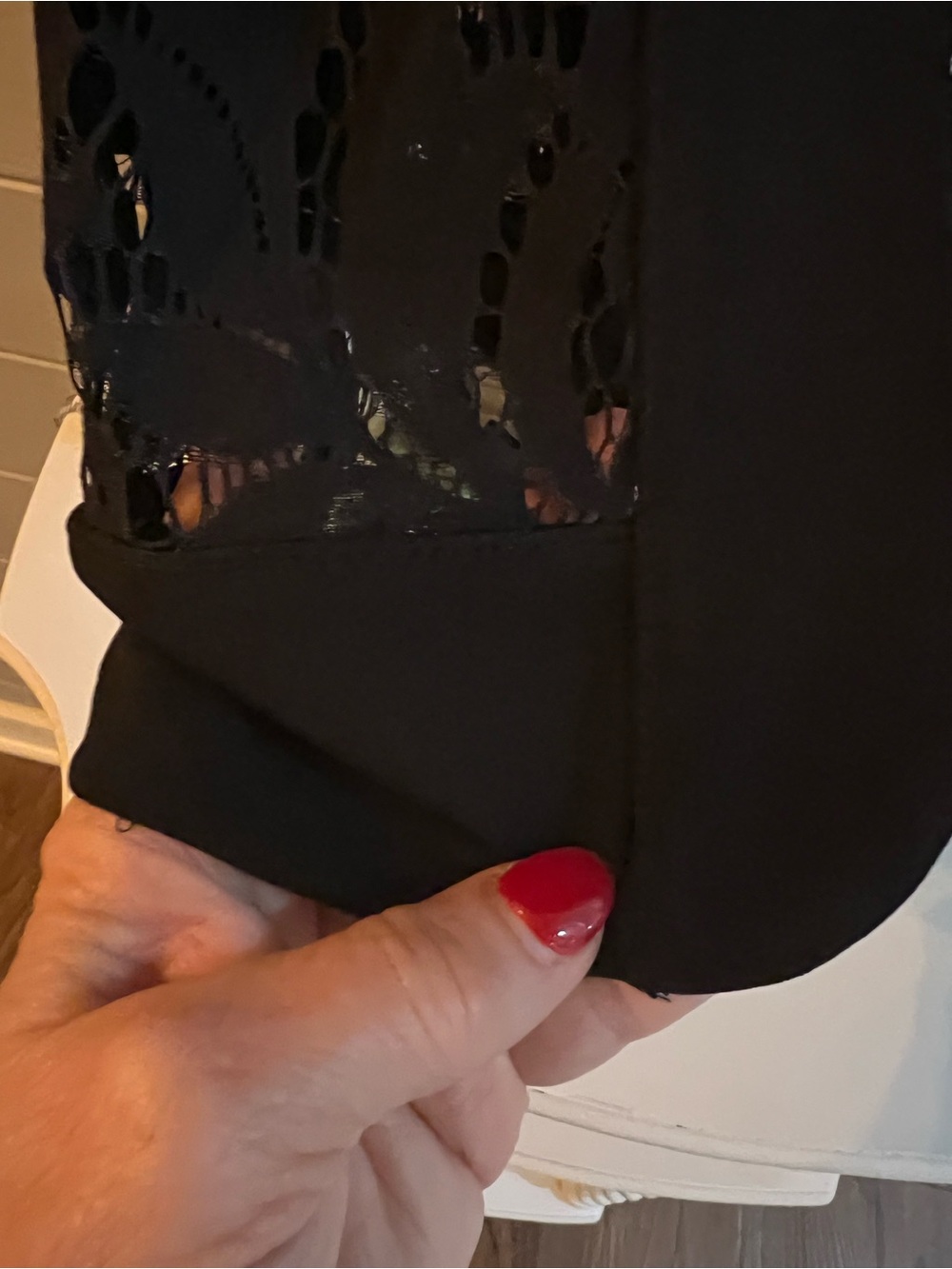 Colleen Lopez Black Lace Open-Work Cardigan NWOT - Picture 8 of 11